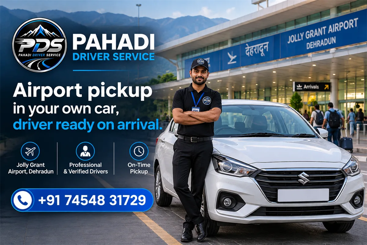 Jolly Grant Airport pickup in your own car with a verified Dehradun driver