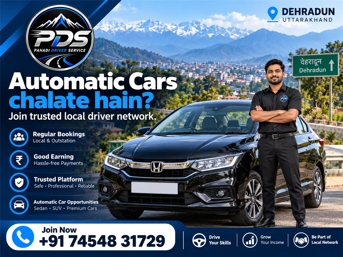 Automatic Car Driver Job in Dehradun — Pahadi Driver Service