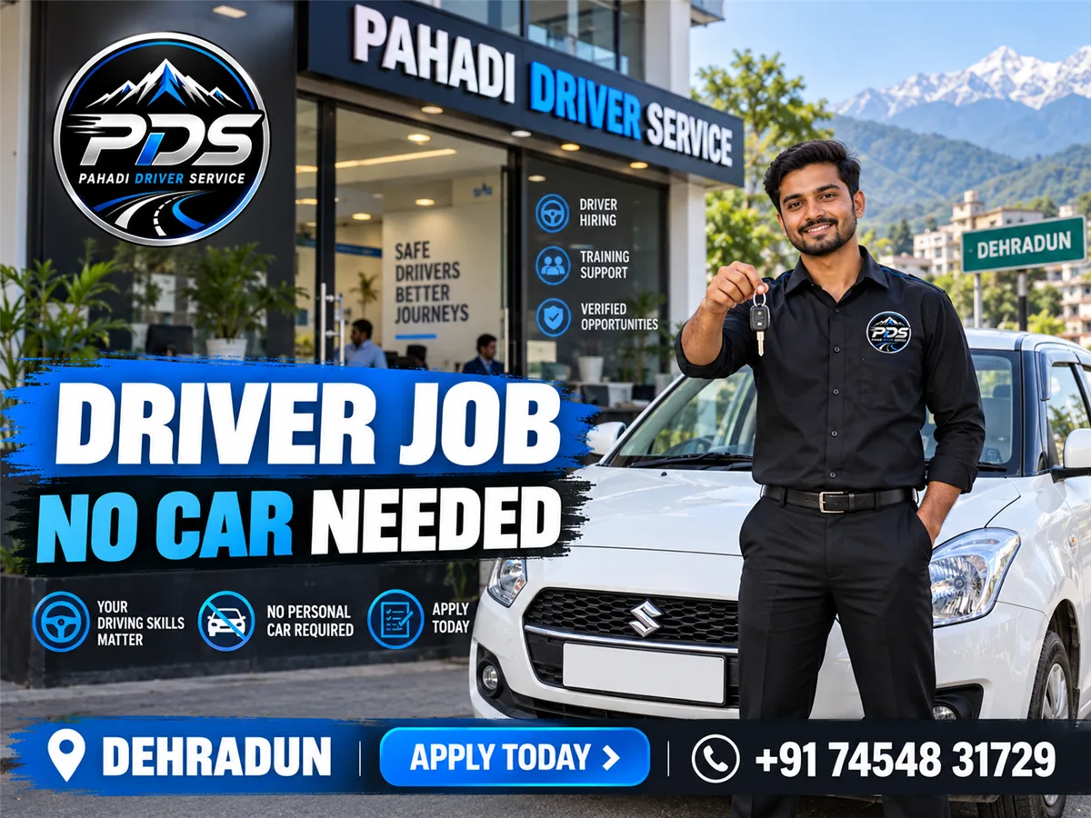 Driver job in Dehradun with no personal car required