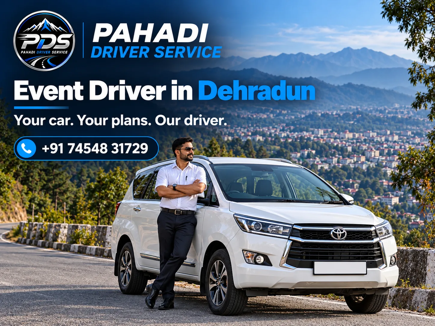 Event driver in Dehradun for your own car, with Pahadi Driver Service.