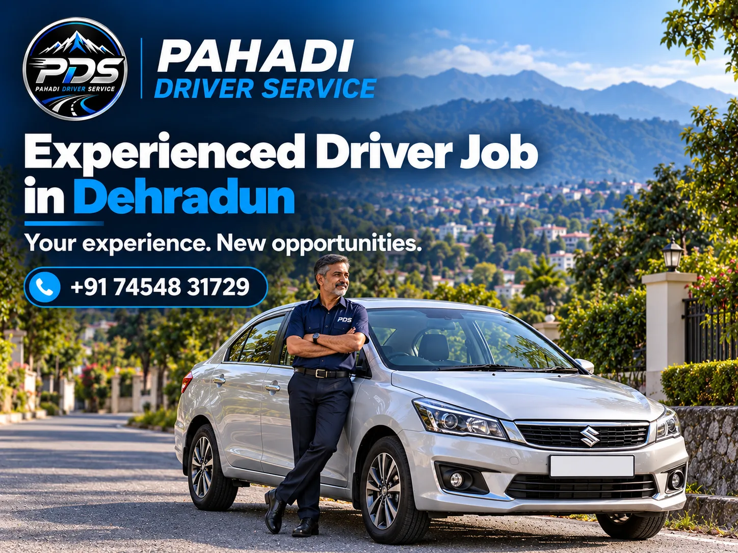 Experienced driver job in Dehradun with Pahadi Driver Service.
