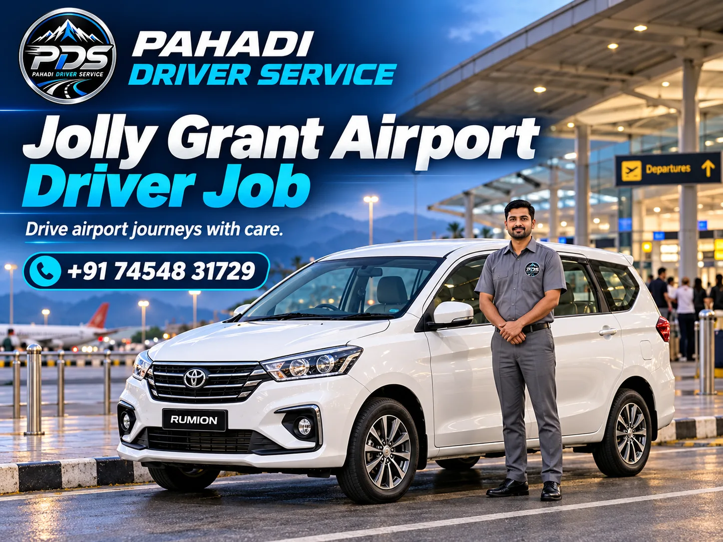 Jolly Grant Airport Driver Job — Pahadi Driver Service