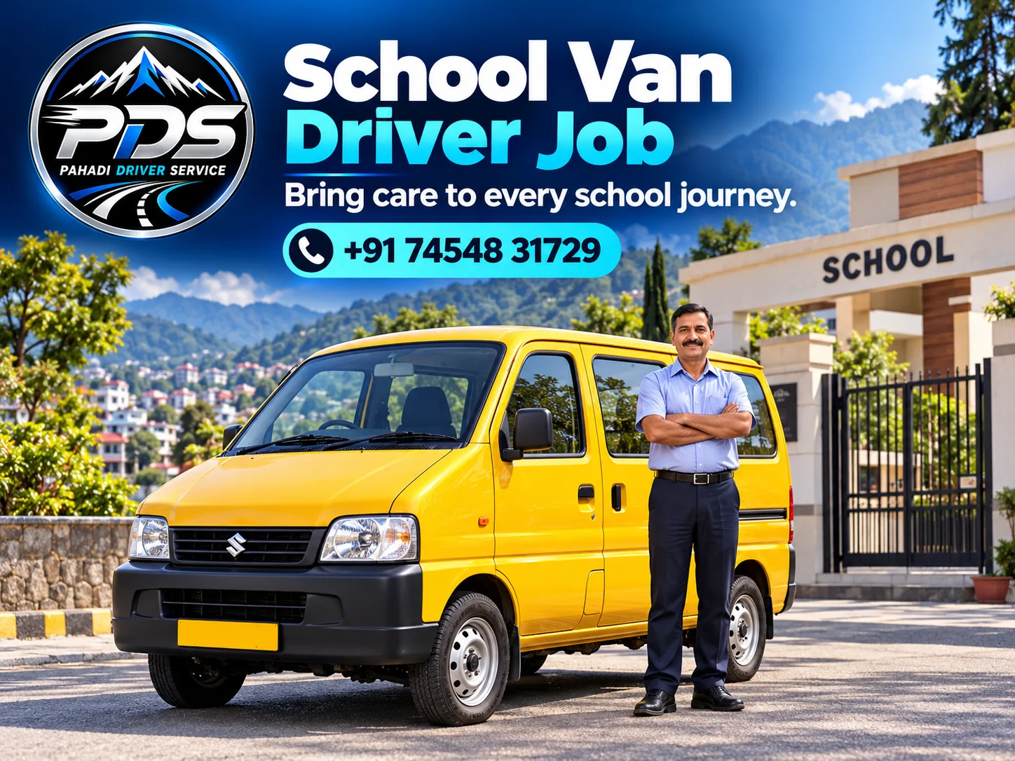 School Van Driver Job in Dehradun — Pahadi Driver Service