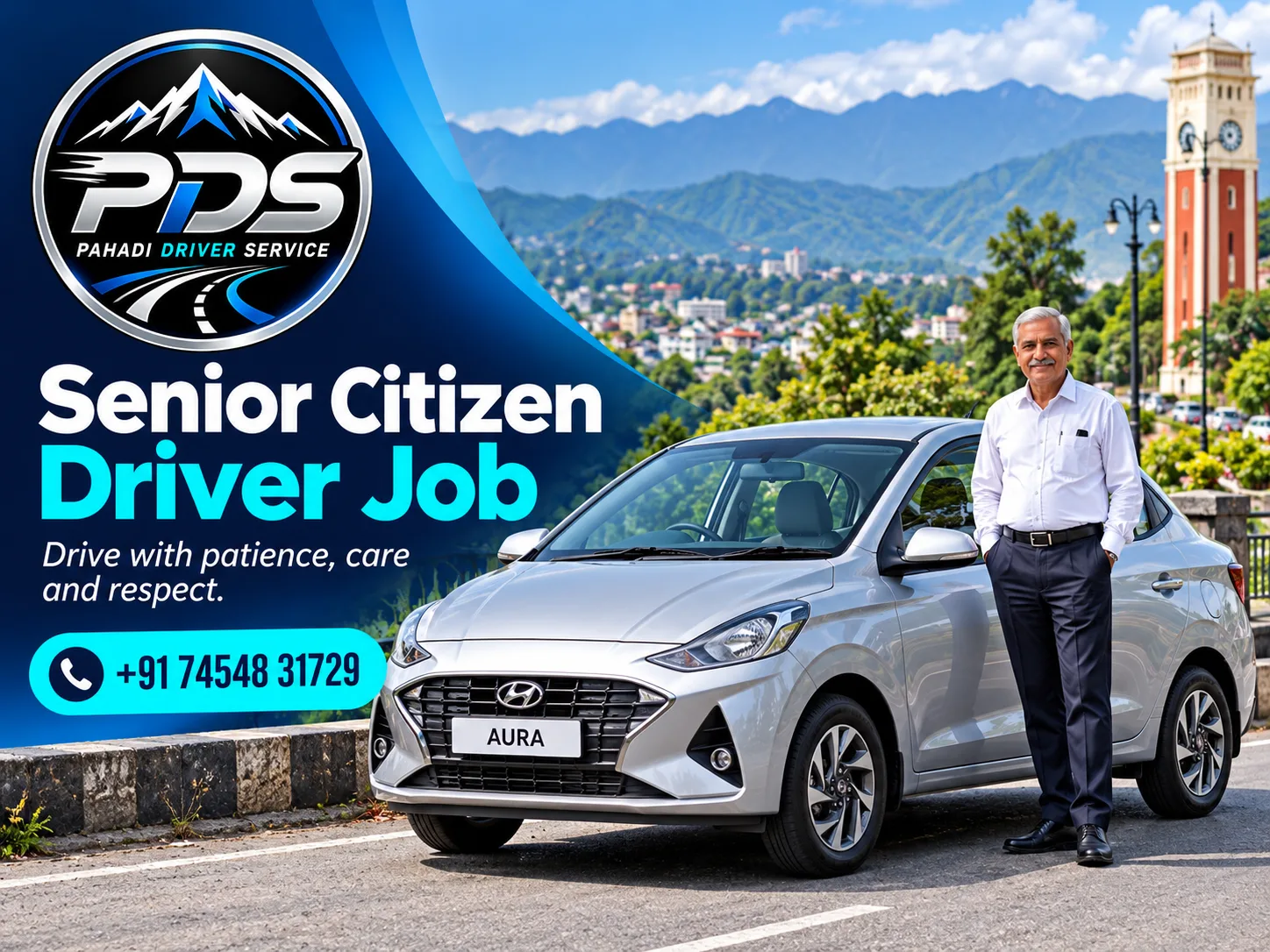 Senior Citizen Family Driver Job — Pahadi Driver Service